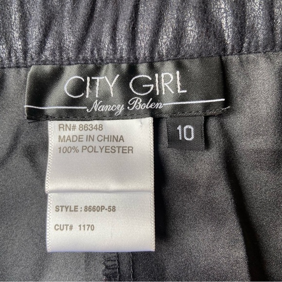 Nancy  Bolen City Girl Metallic Stretch Waist Straight Leg Pants - Picture 10 of 13